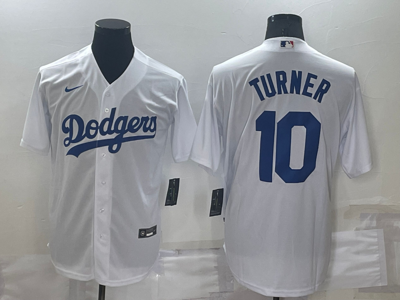 Men's Los Angeles Dodgers Justin Turner #10 White Baseball Jersey